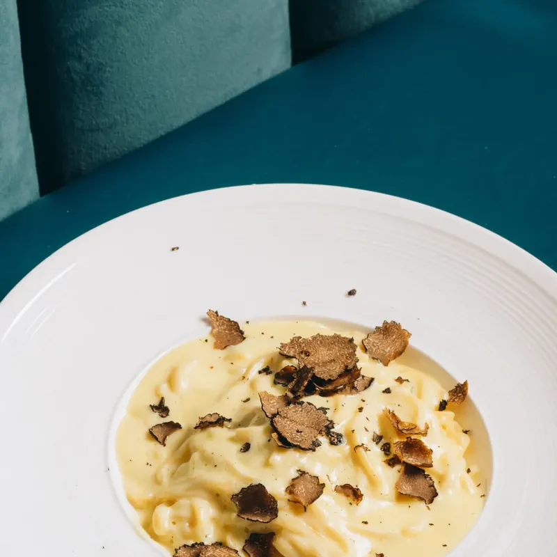 Ravioli with black truffle